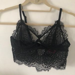 Black cutout bralette